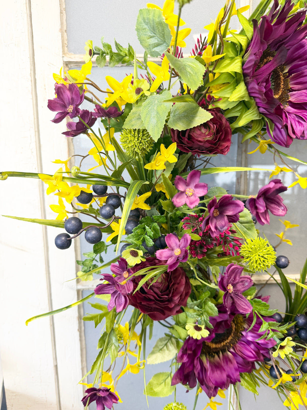 25" Purple Rain Garden Wreath