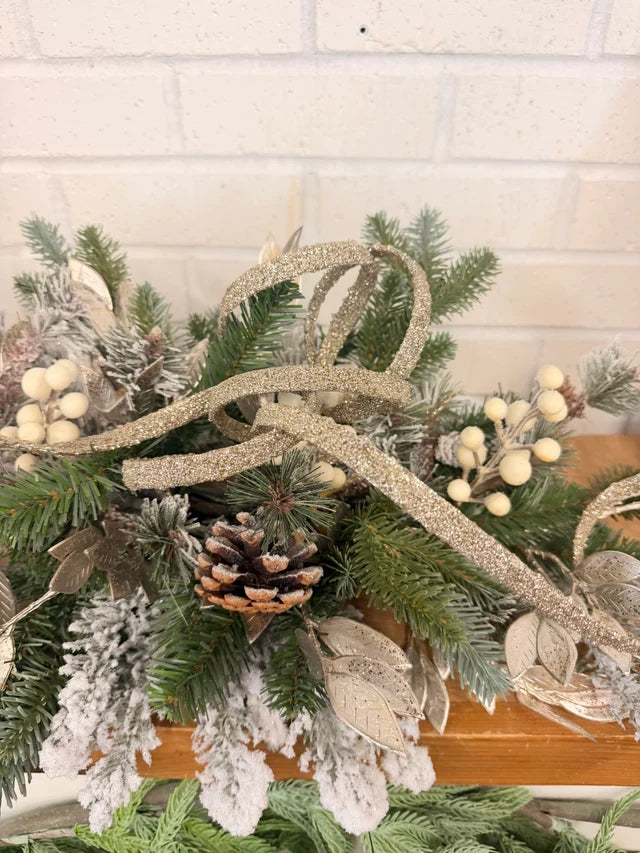 33" Glittering Pine Swag