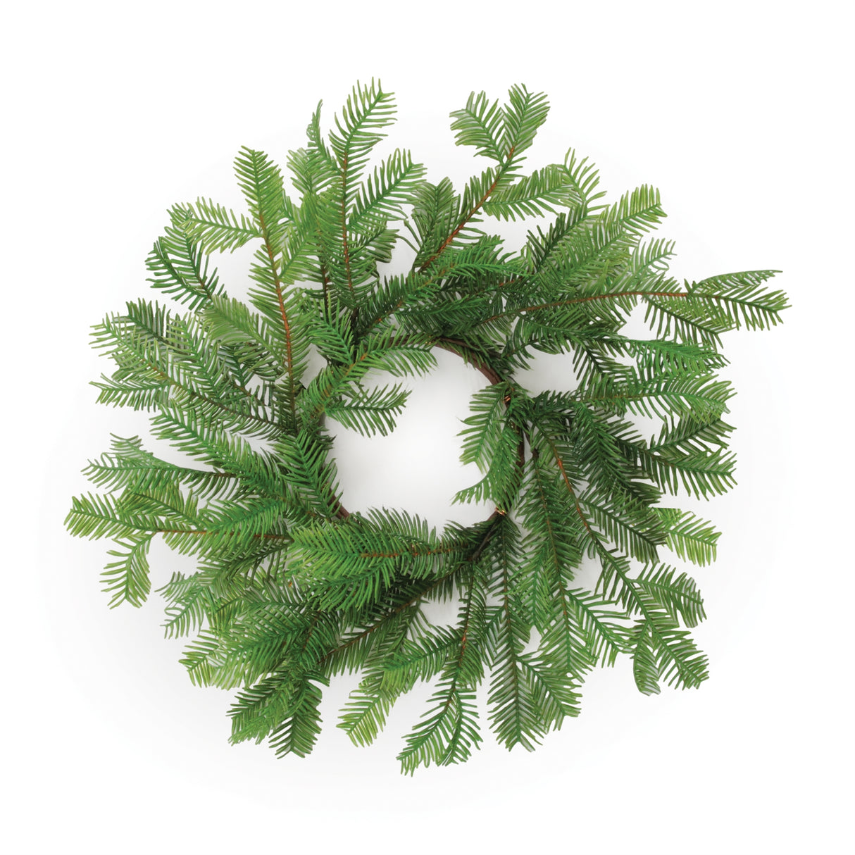 18" Winter Greens Pine Candle Ring