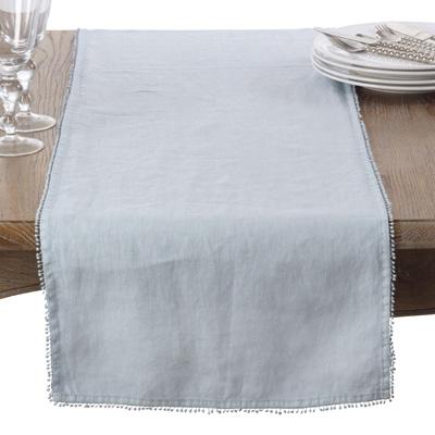 Lilac Pompom Design Table Runner