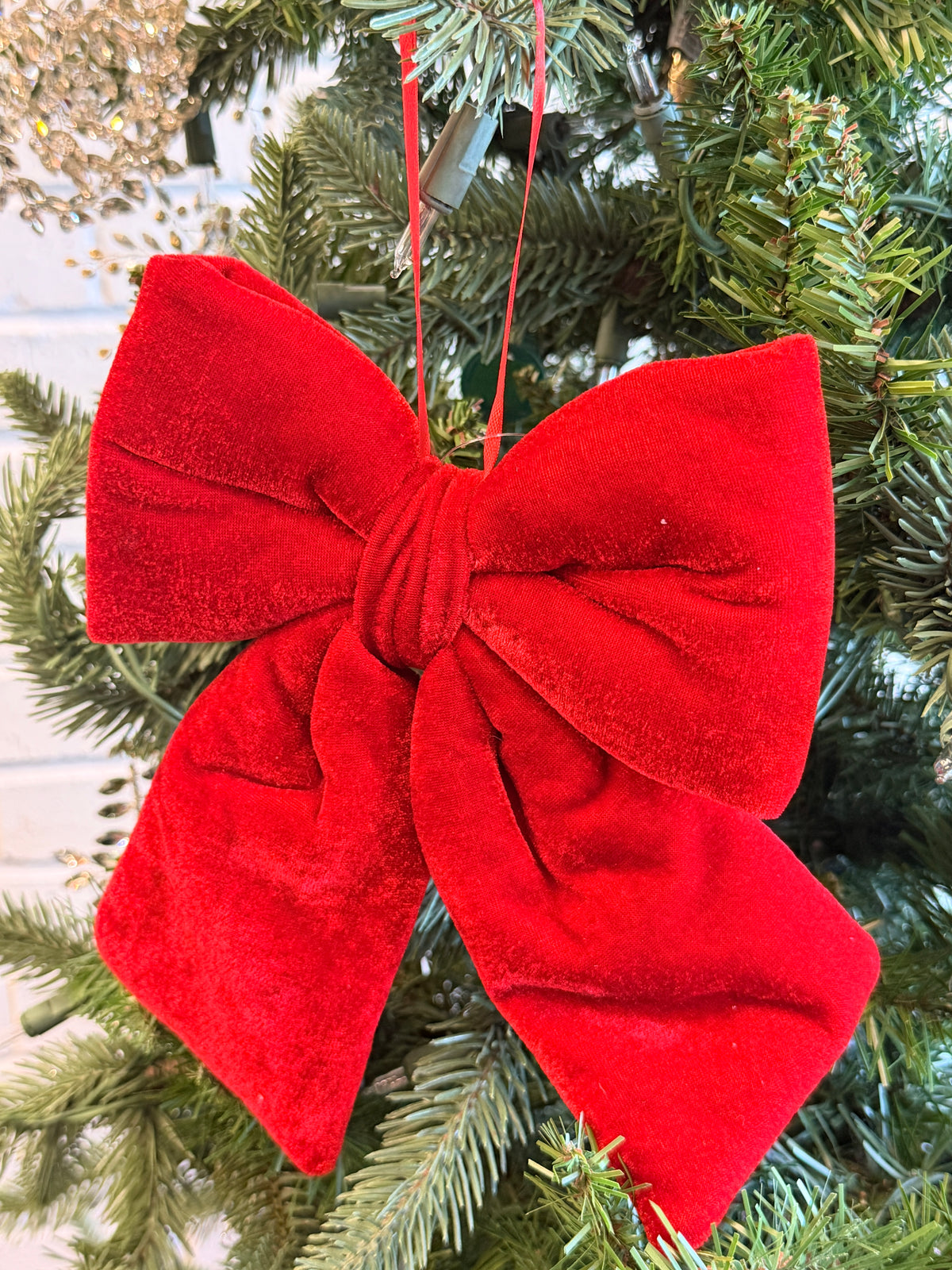 Red Velvet Bow Ornament