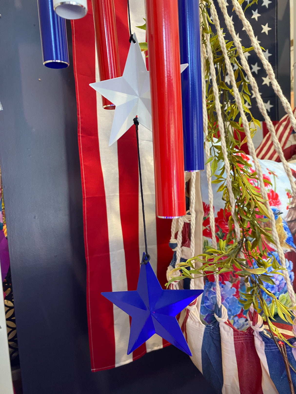 36" Americana Wind Chime Garden Decor