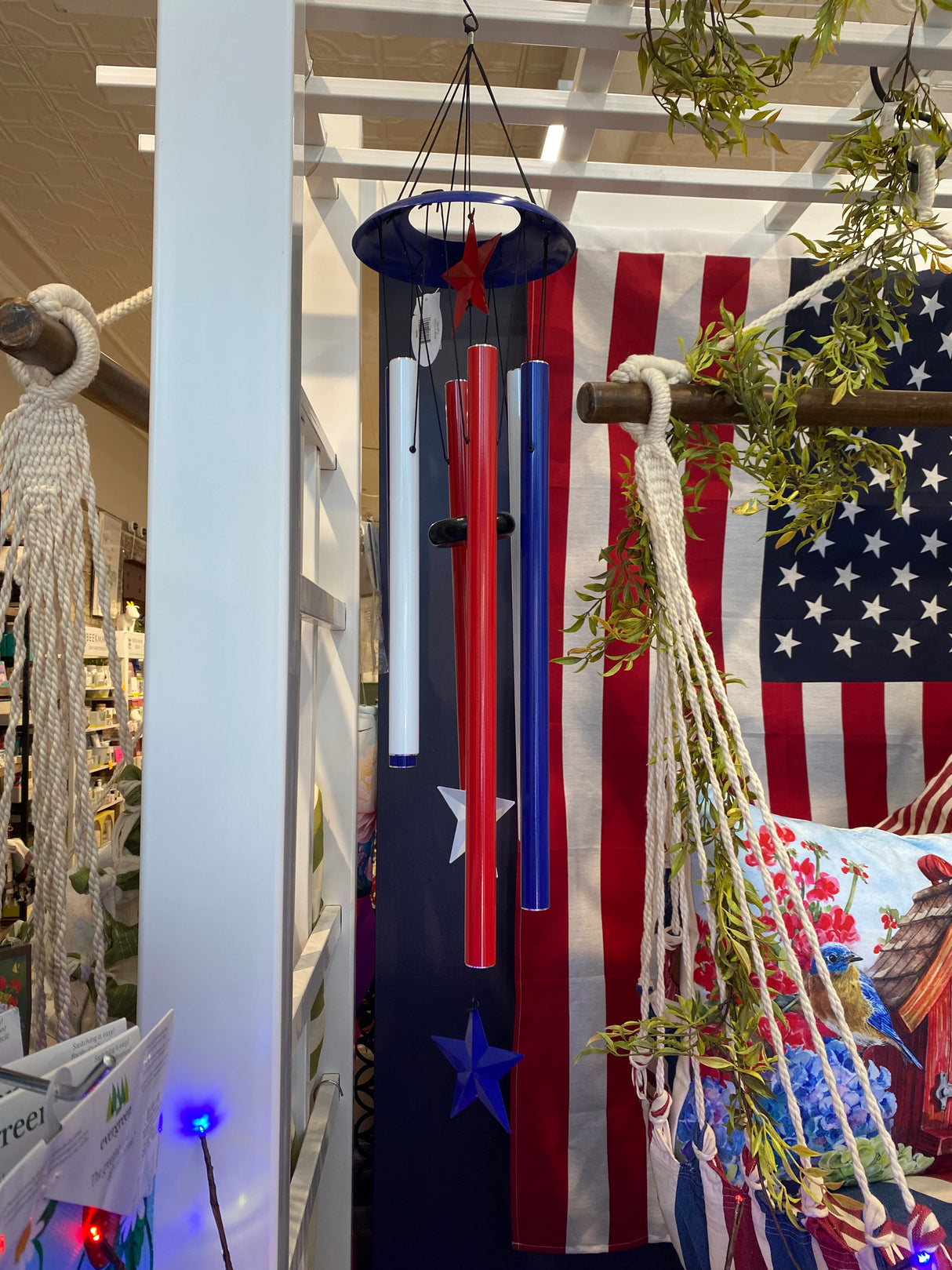 36" Americana Wind Chime Garden Decor