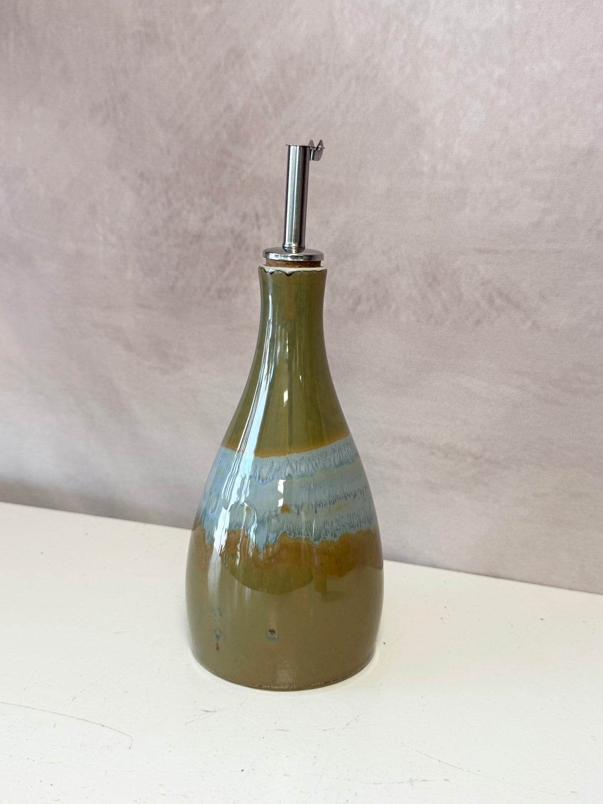 10 oz. Stoneware Oil Cruet - 3 Styles