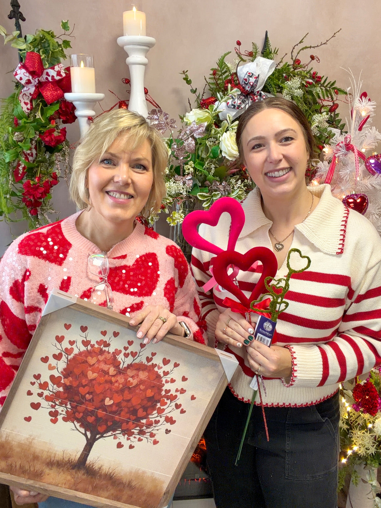 Heart Moss Pick Set of 3