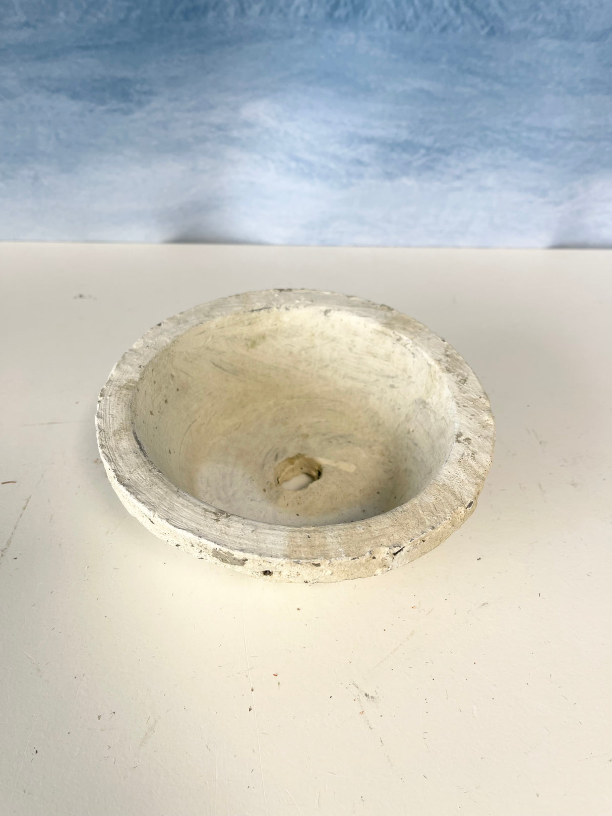 5.5" Antiqued Whitestone Planter