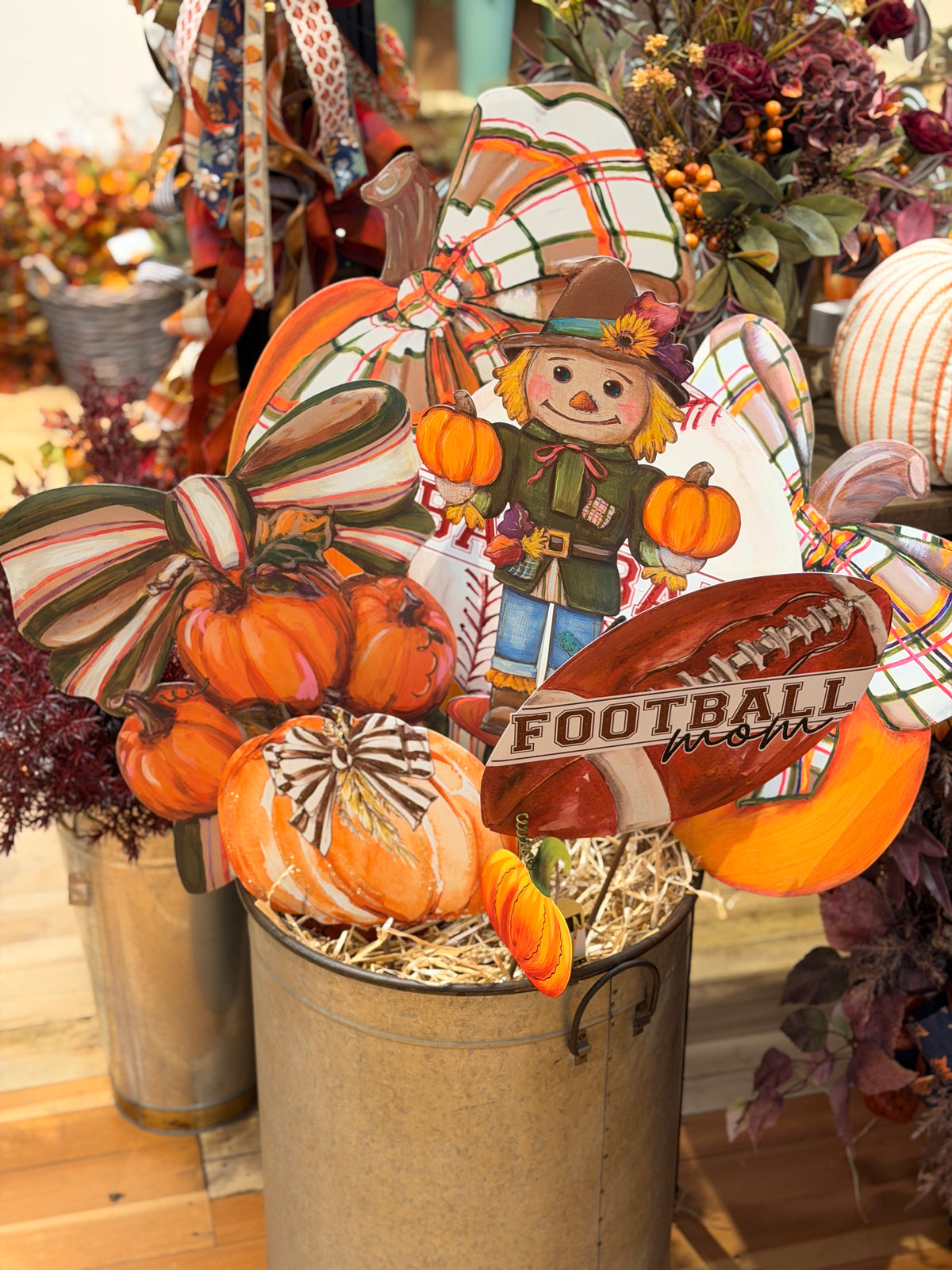 Scarecrow Nutcracker Garden Stake