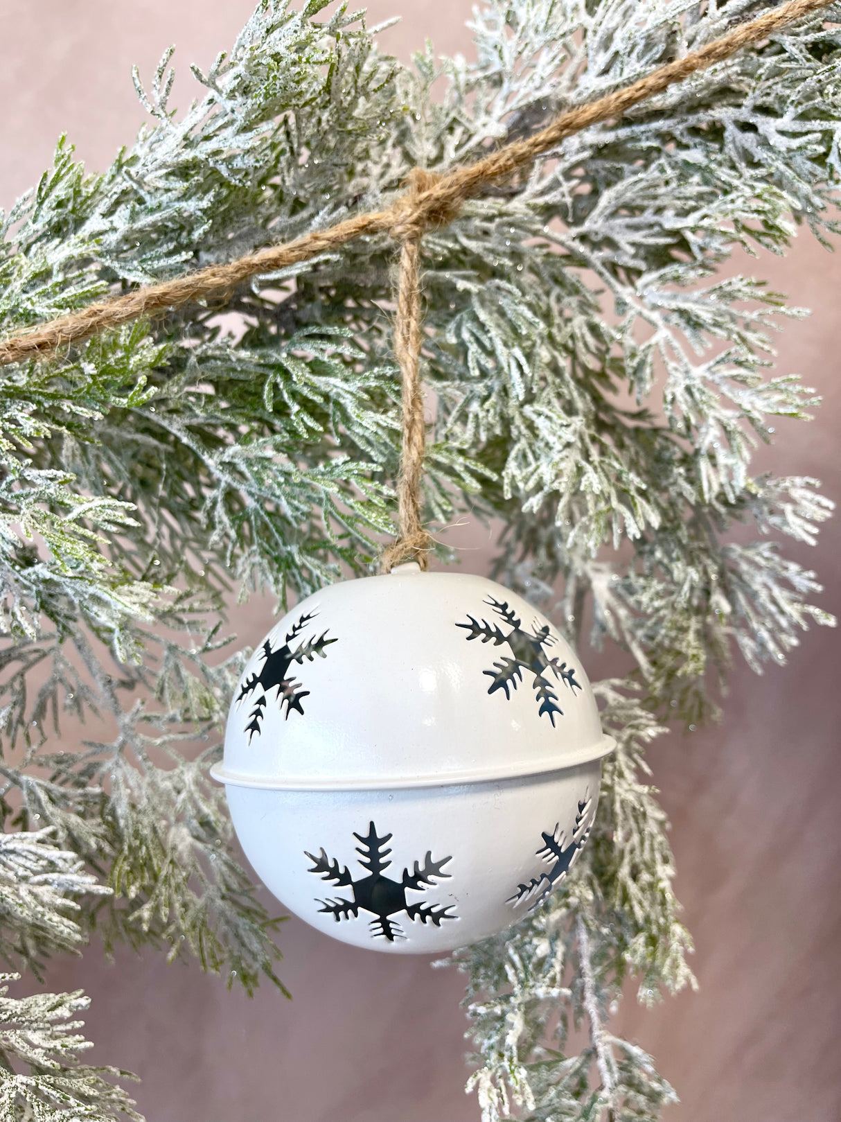 White Jubilant Jingle Bell Garland