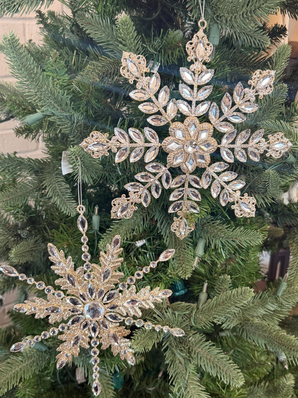 Jewels & Glitter Metal Snowflake Ornament - 2 Styles