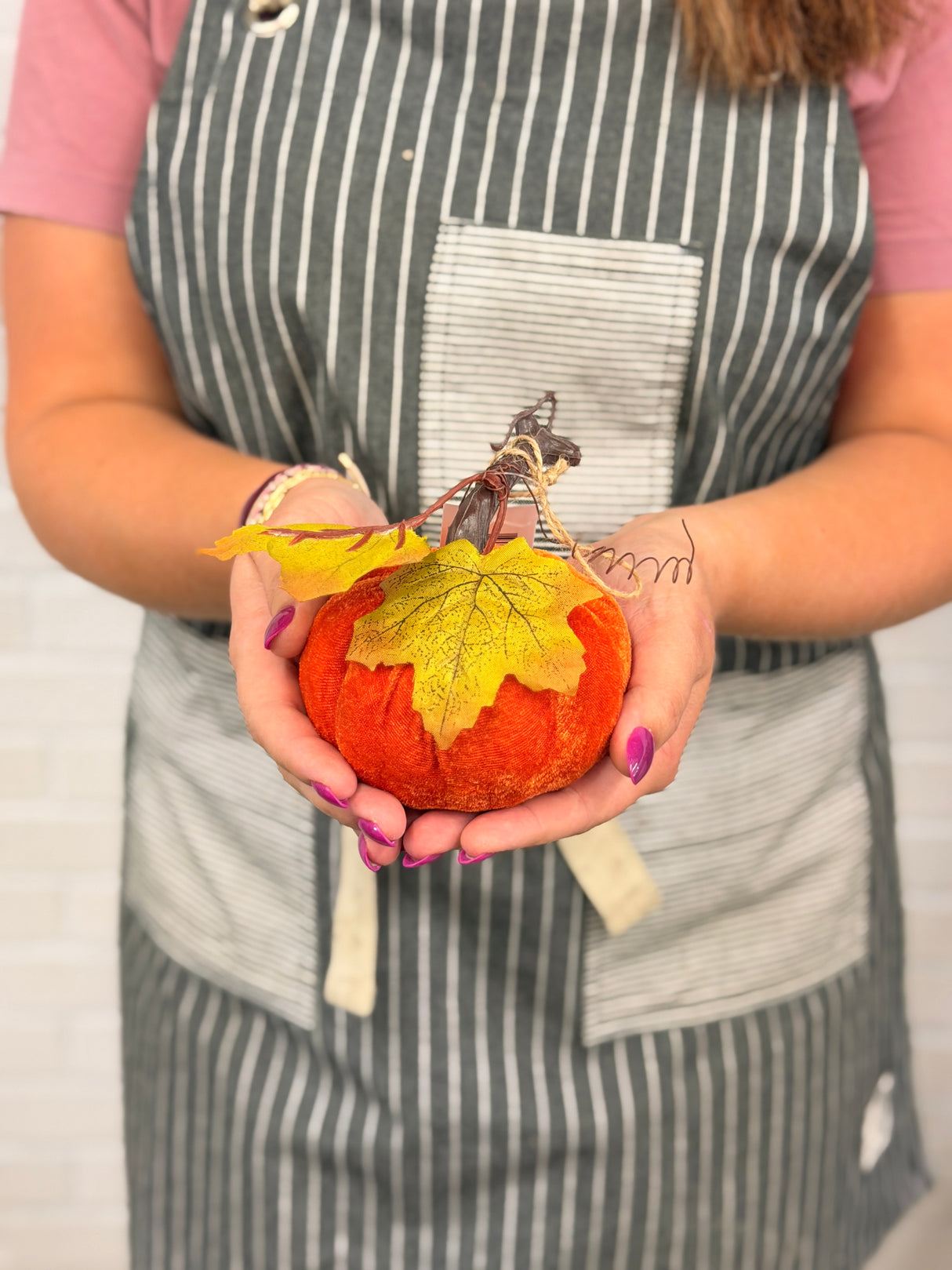Orange Velvet Pumpkin