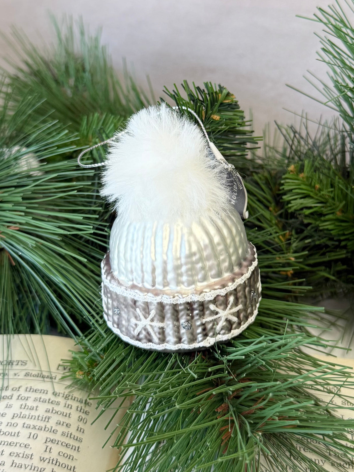 Winter Hat Glass Ornament
