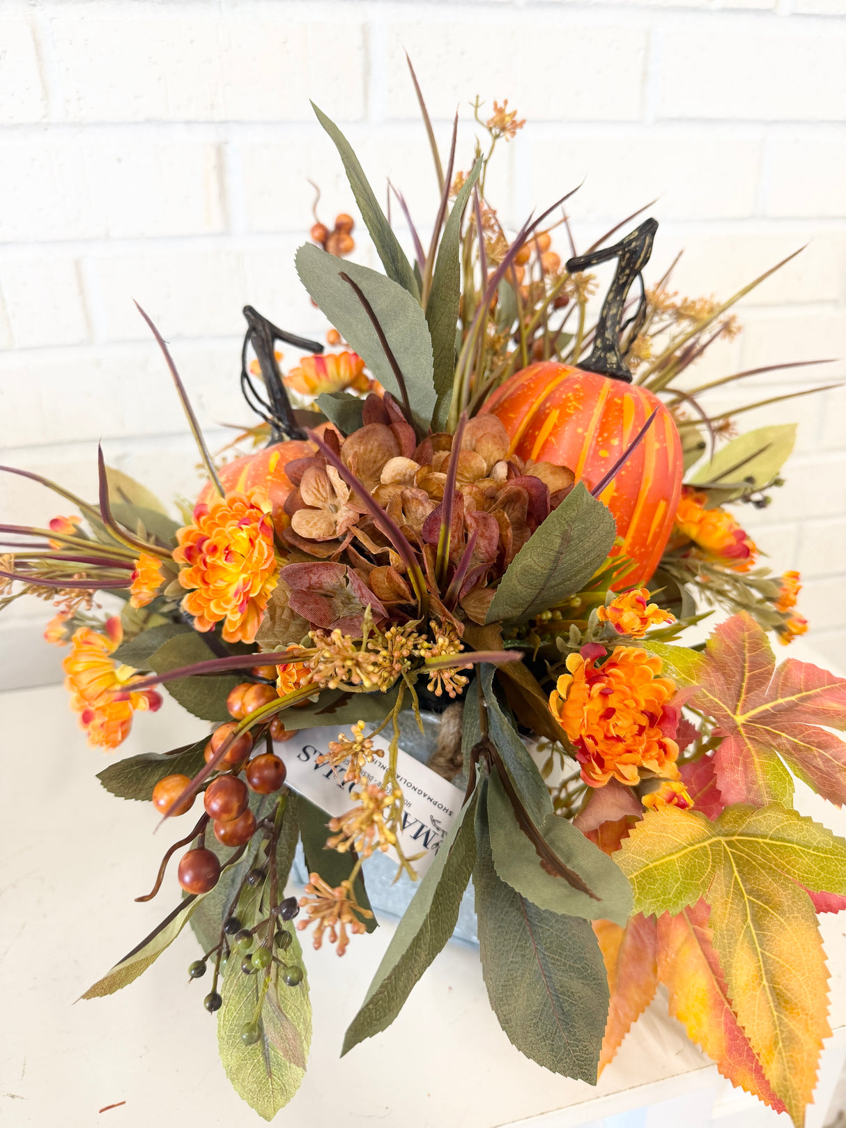 18" Hidden Pumpkin Centerpiece