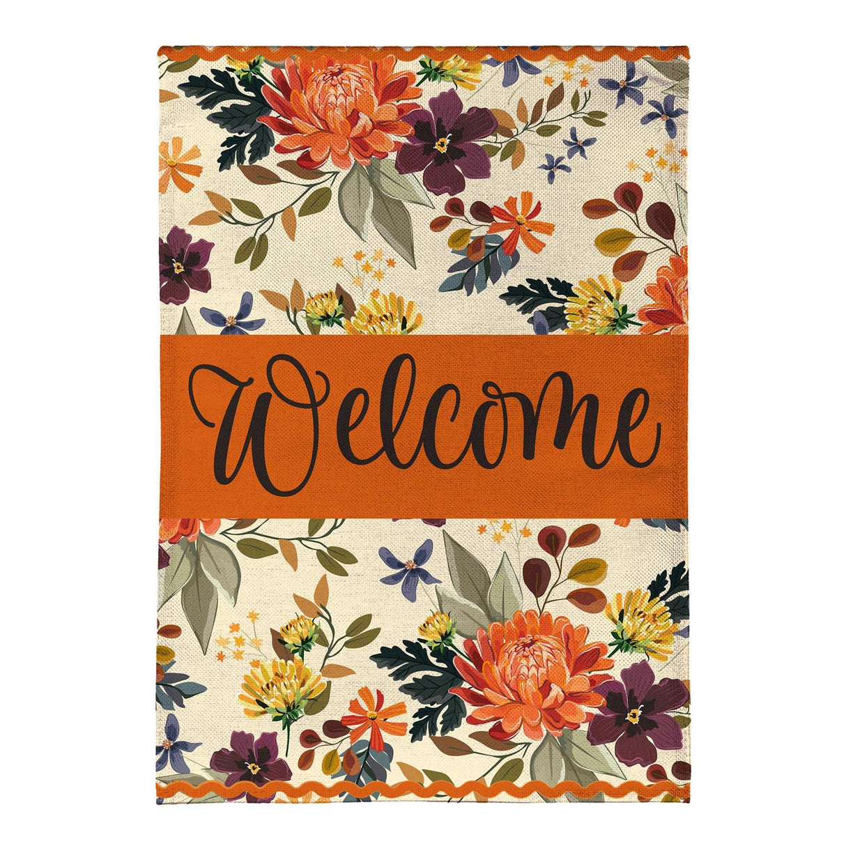 Fall Floral Welcome Garden Flag