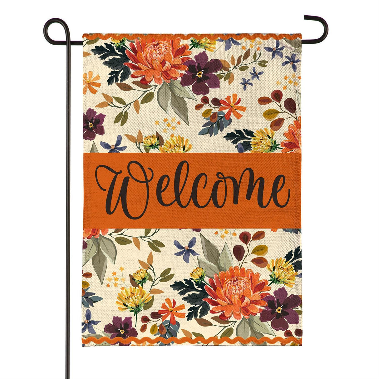 Fall Floral Welcome Garden Flag