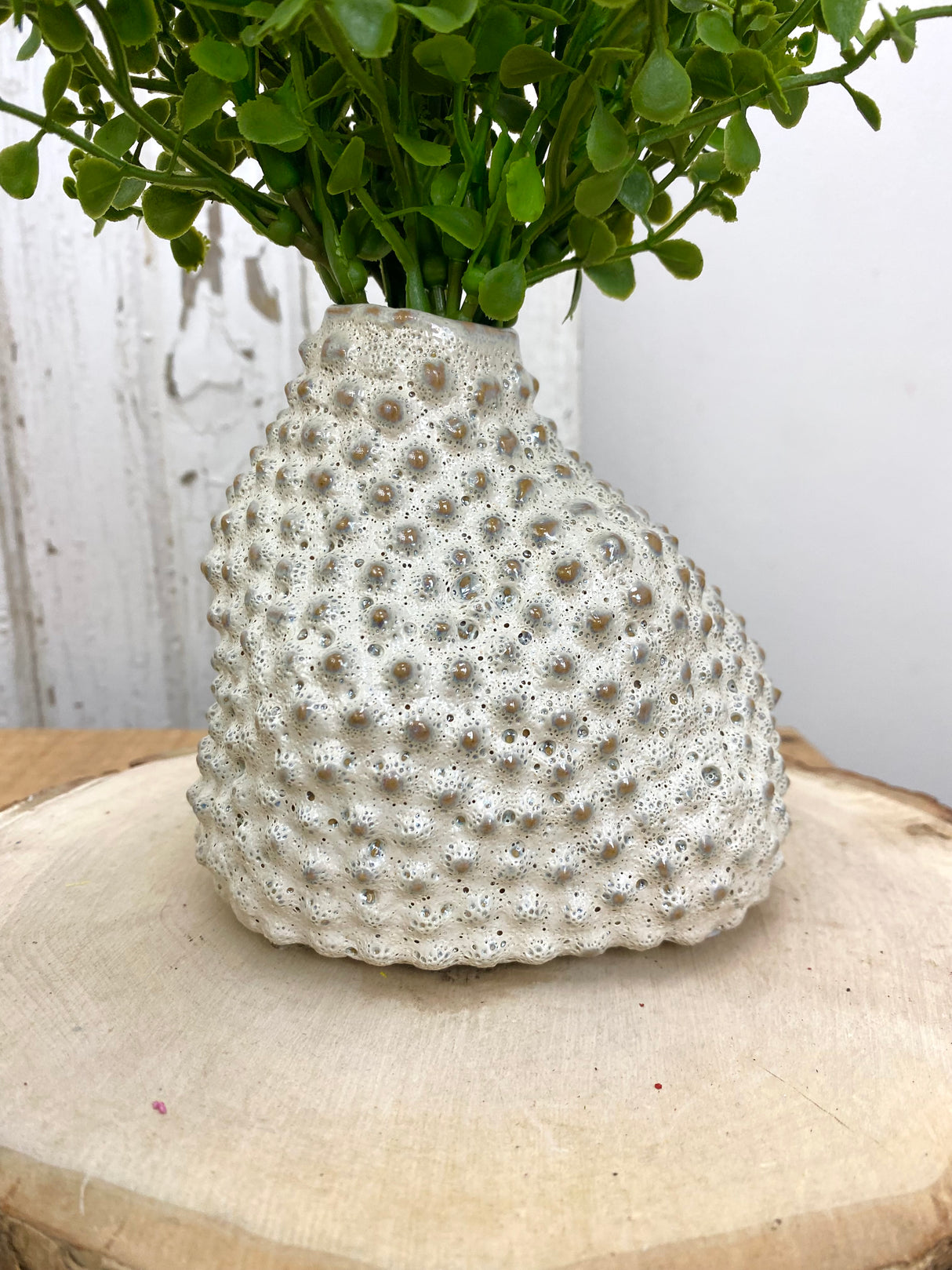 Coarse Stoneware Organic Vases Set of 2