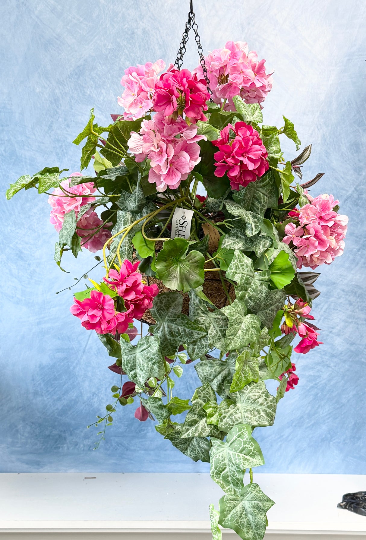 UV Protect Pink A Boo Hanging Basket Kit
