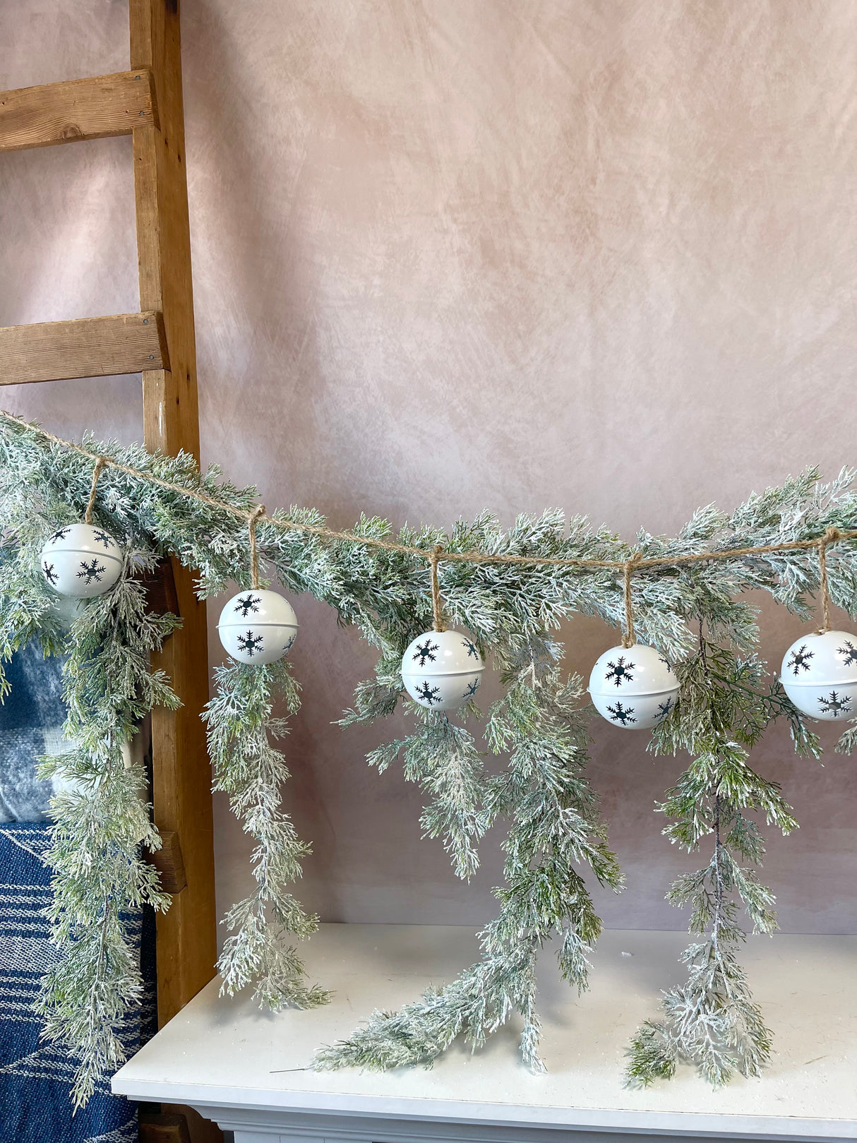 White Jubilant Jingle Bell Garland