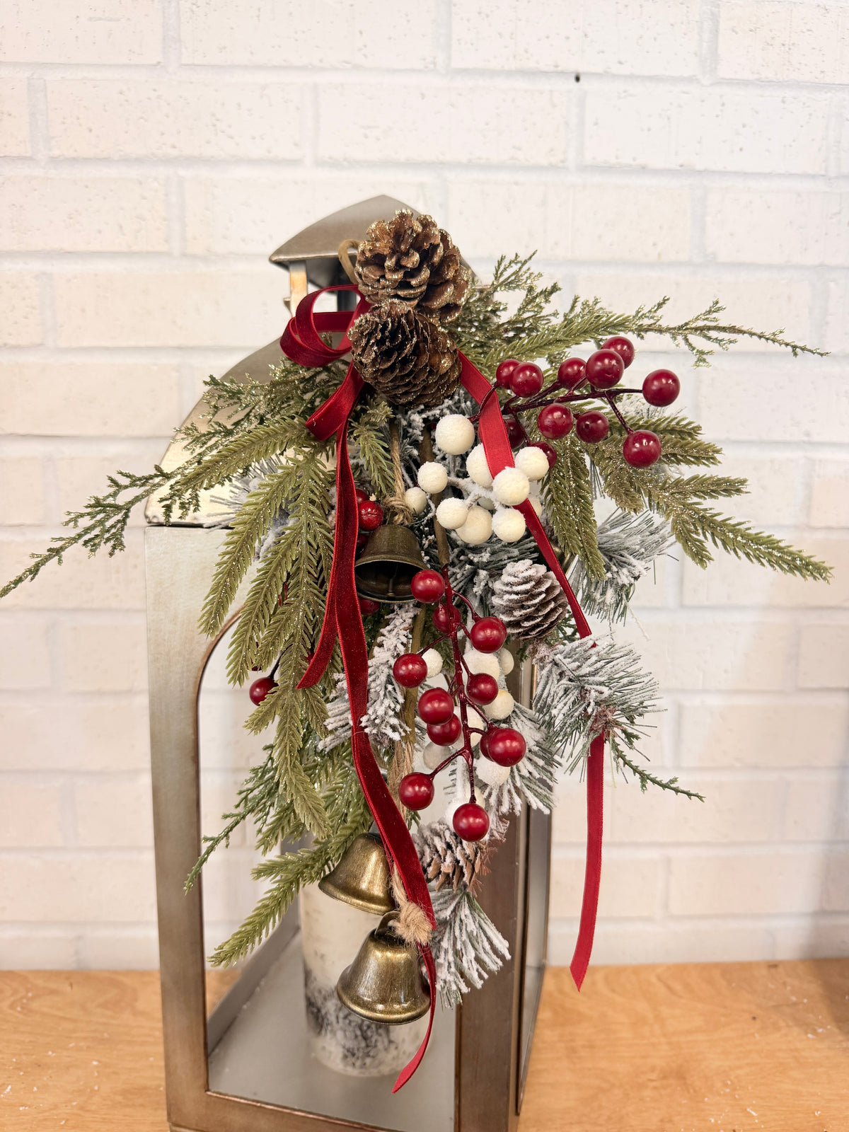 Winter Pine Lantern Swag Kit