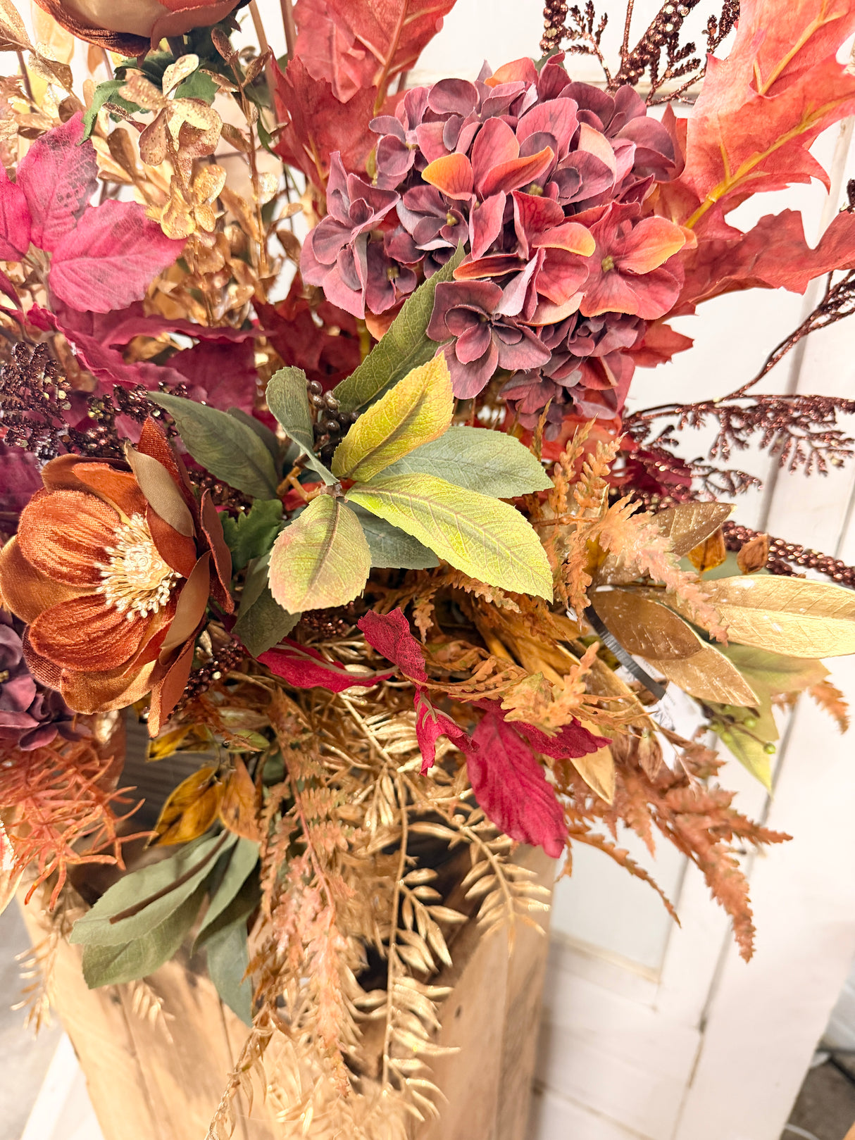 33" Fires of Fall Porch Pot