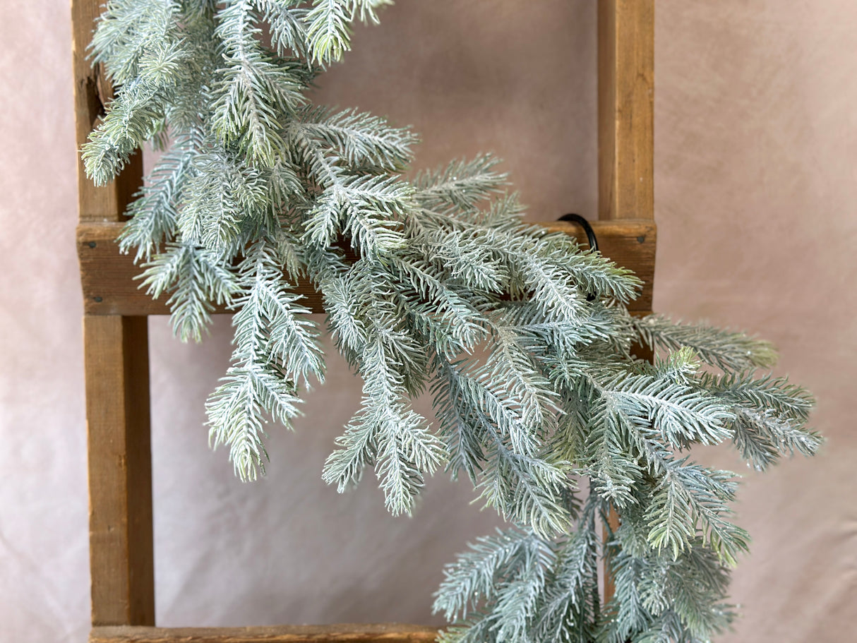 6' Snowy Sitka Spruce Garland