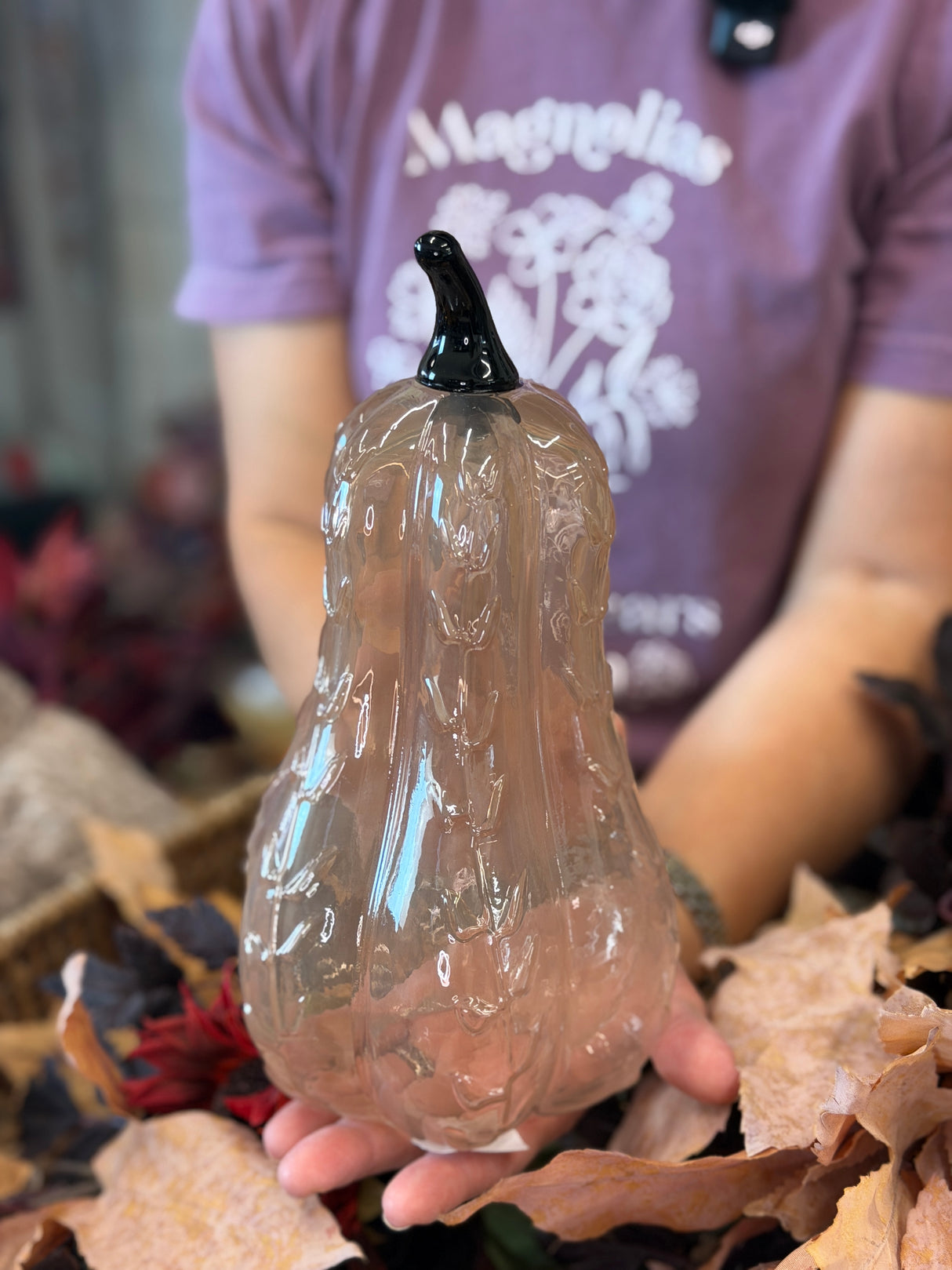 Sleepy Hollow Beige Glass Gourd