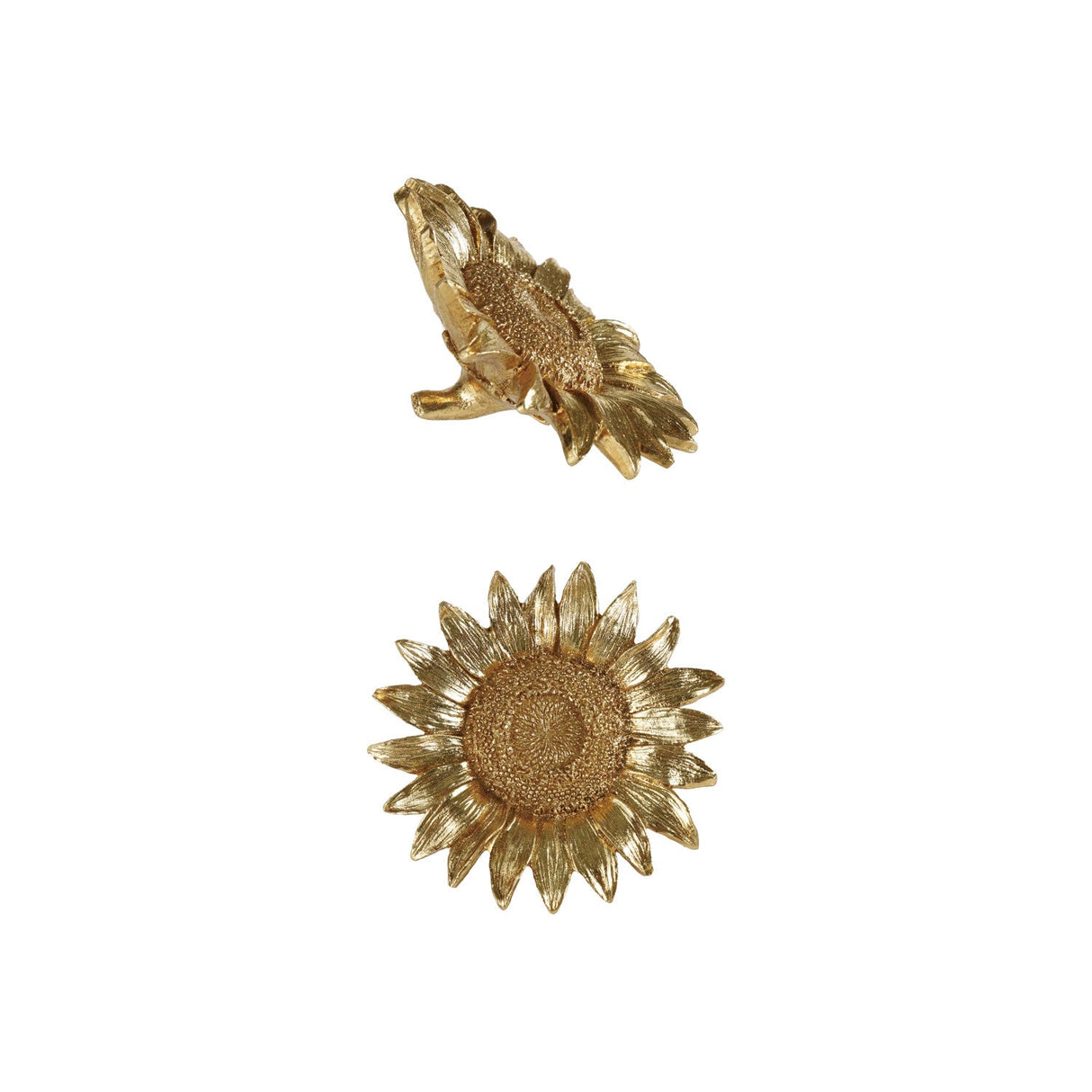 Gold Finish Resin Sunflower