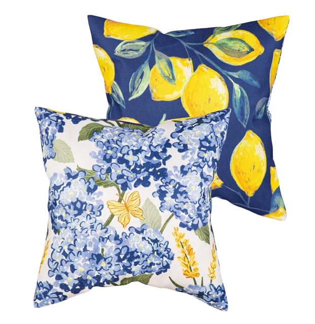 Reversible Citrus Surf Pillow Cover