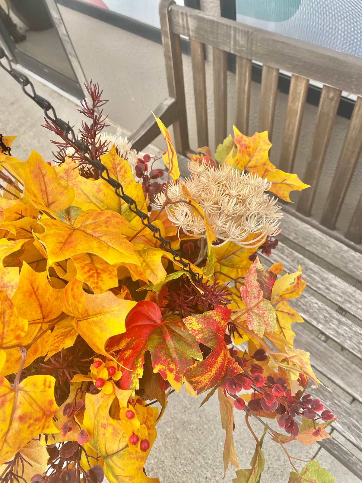 22" Fall Sunset Hanging Basket