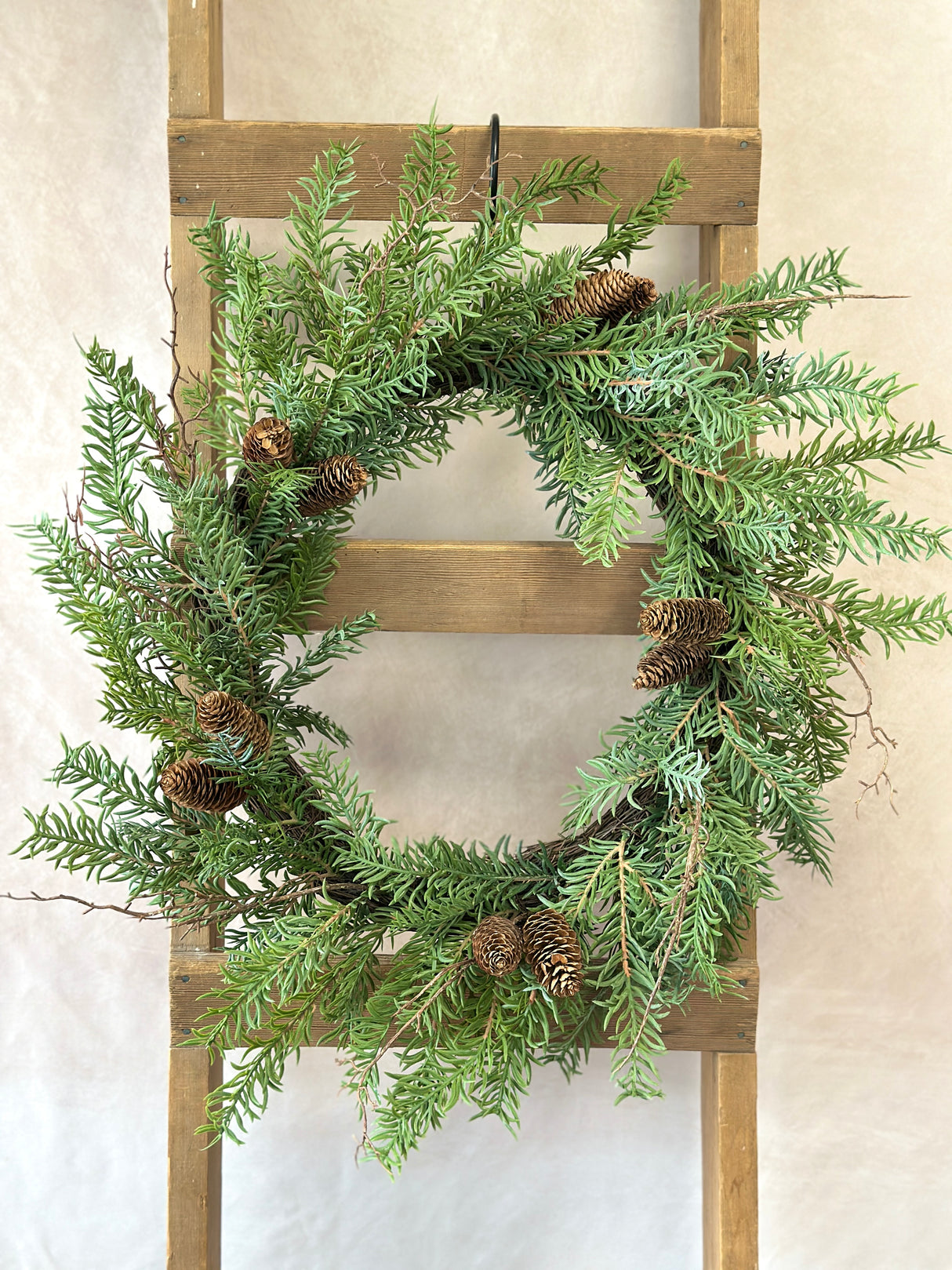 23" All Is Calm Pine Wreath