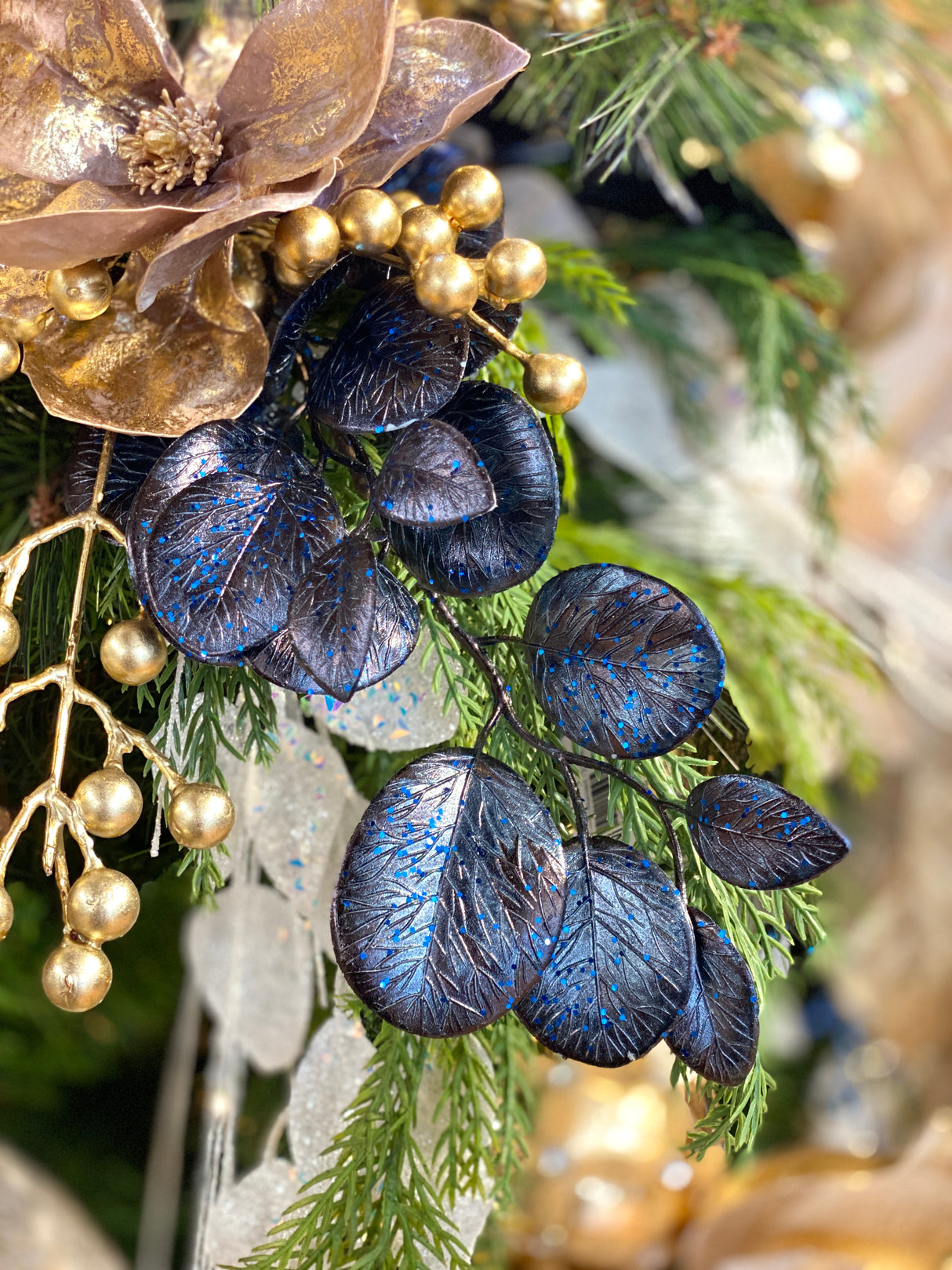 Shimmer Blue Leaf Spray