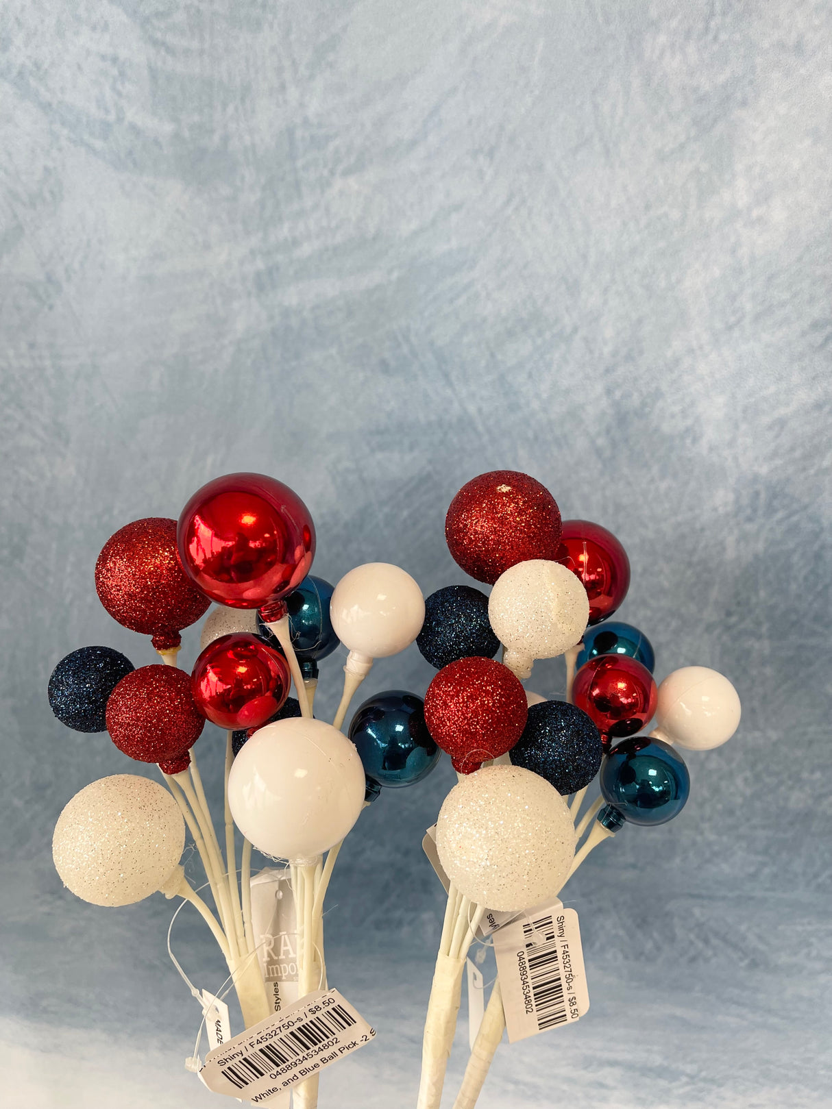 Red, White, and Blue Ball Pick -2 Styles