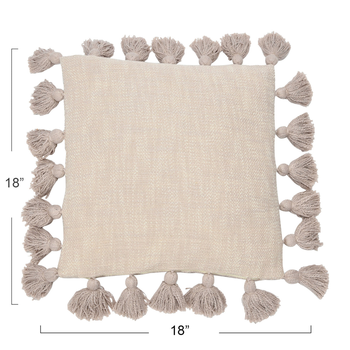 Purple Woven Melange Cotton Pillow