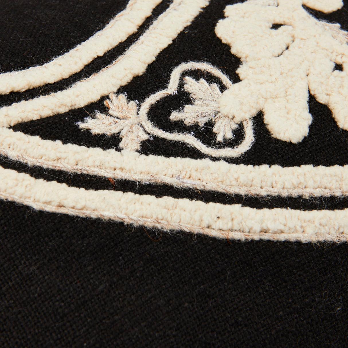 Embroidered Paisley Lumbar Pillow