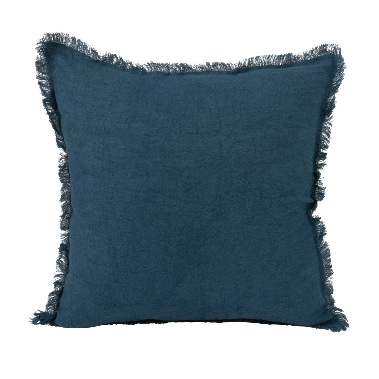 Blue Waves Stonewashed Linen Pillow