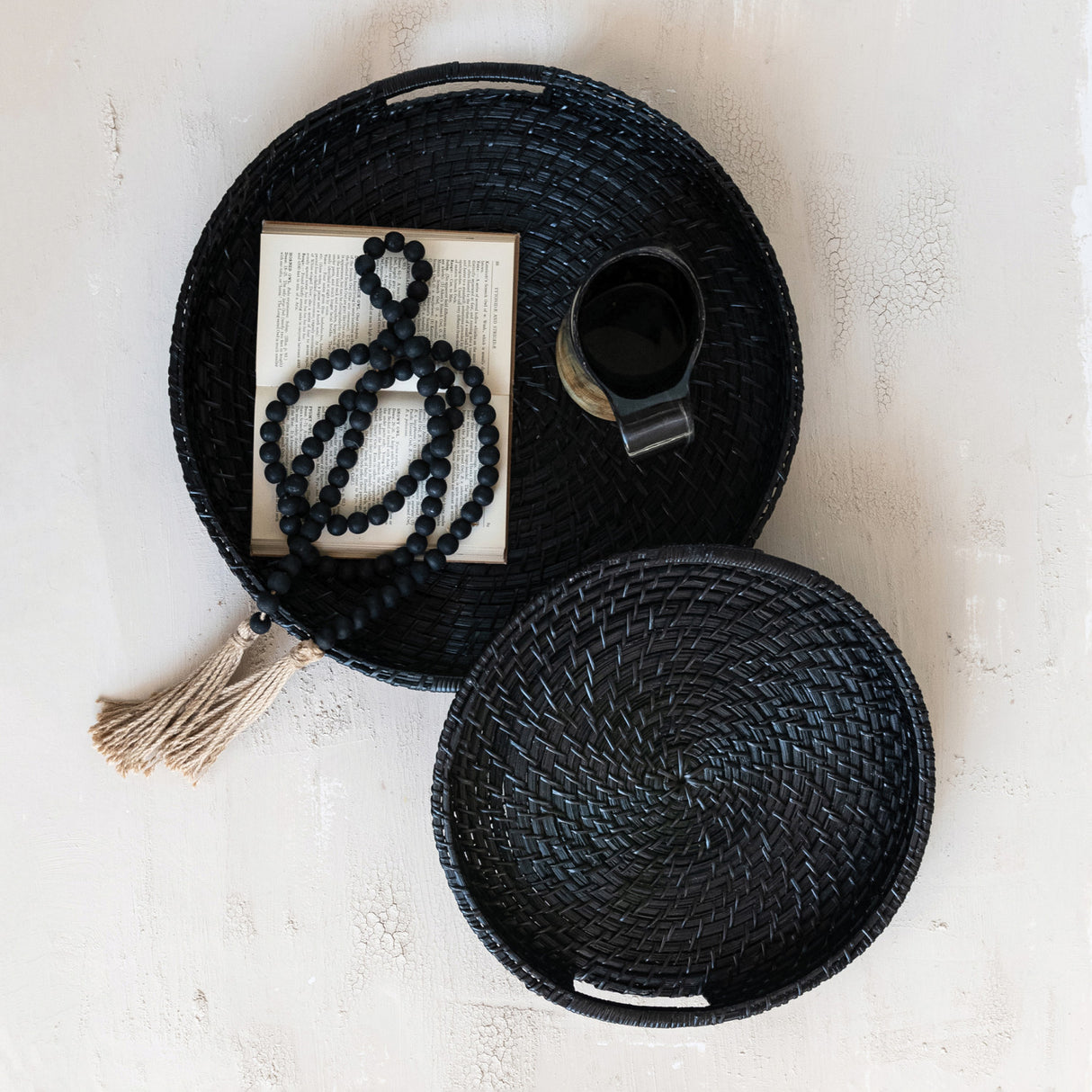 Black Bamboo Trays - 2 Sizes
