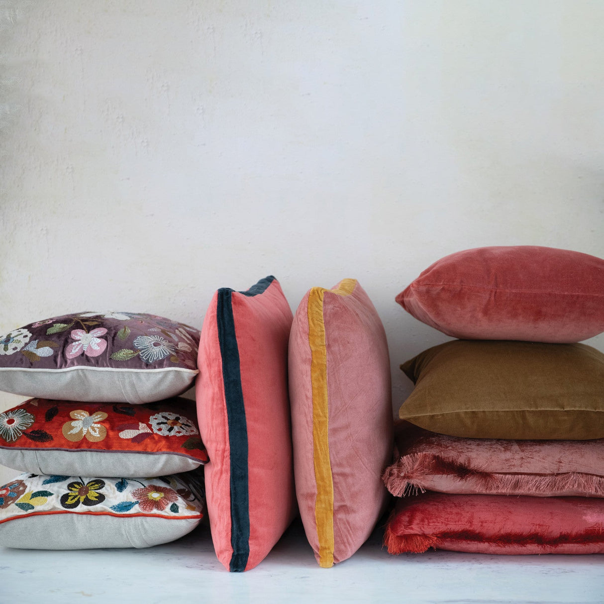 Botanical Velvet Pillow - 3 Colors