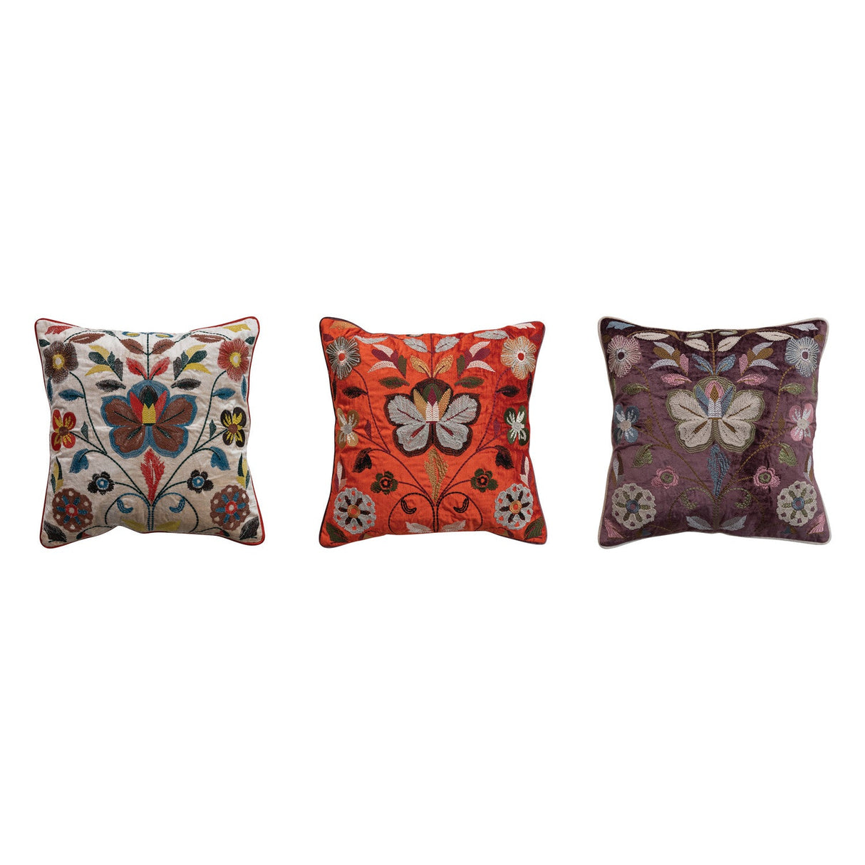 Botanical Velvet Pillow - 3 Colors