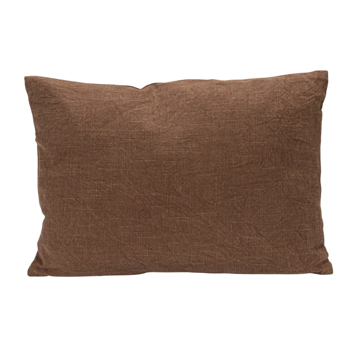 Hand-Embroidered Cotton Slub Lumbar Pillow