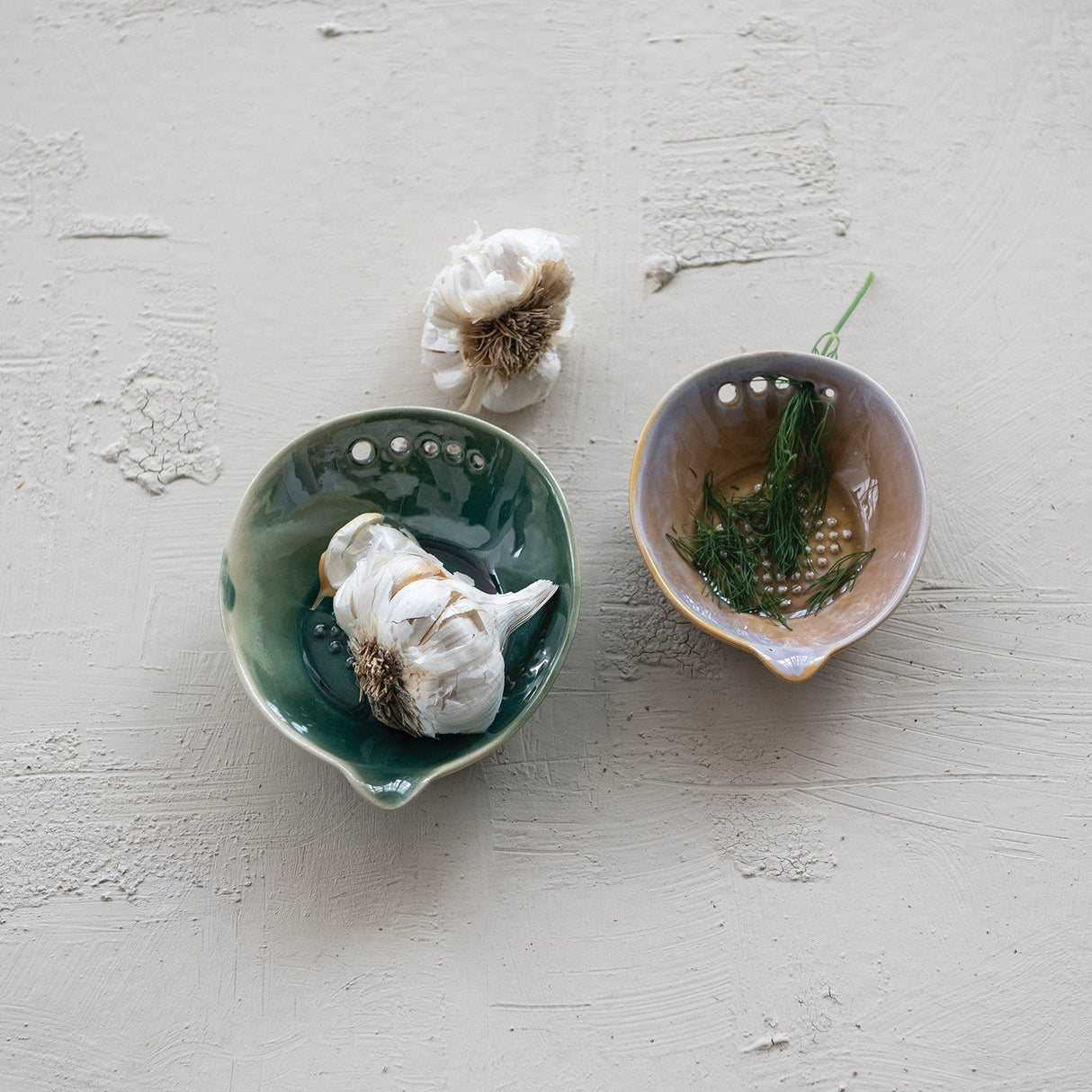Stoneware Garlic & Ginger Grater Set of 2