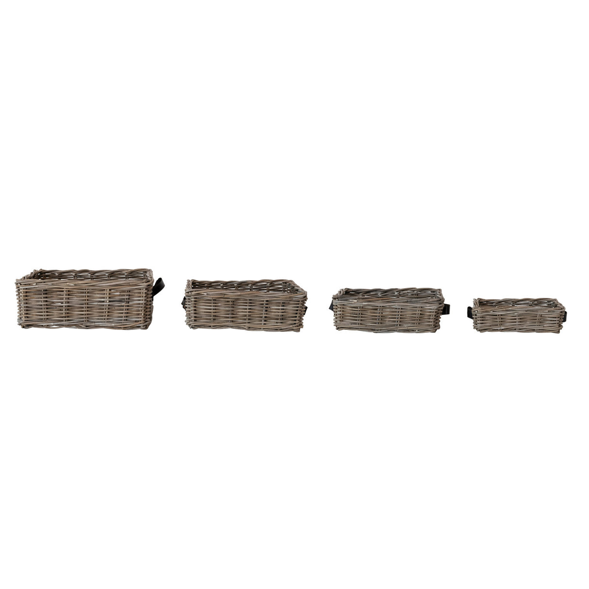 Hand-Woven Rattan Nesting Baskets - 2 Sizes