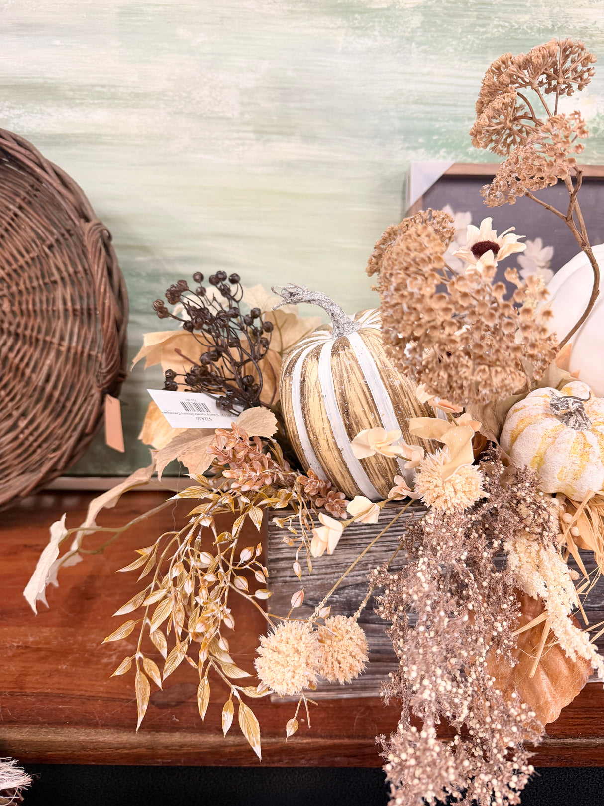 31" Creamy Harvest Dreams Centerpiece