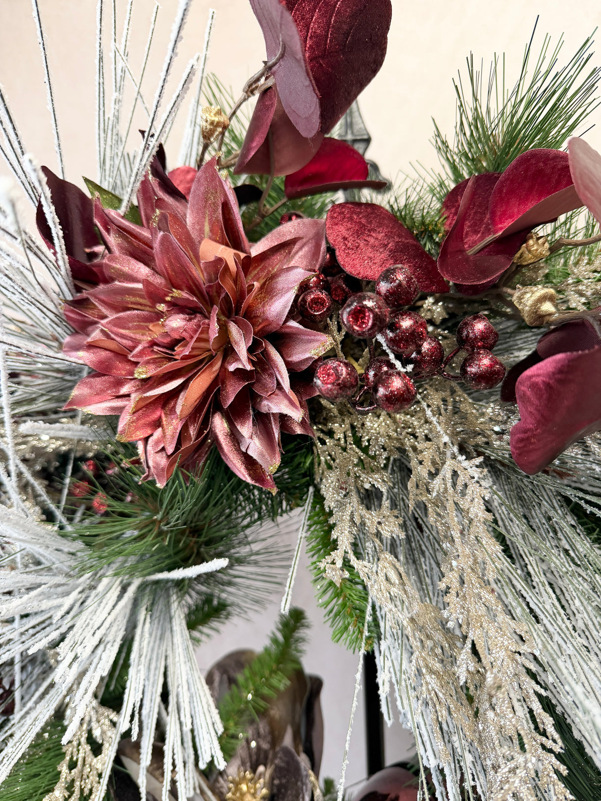 31" Burgundy Bliss Wreath