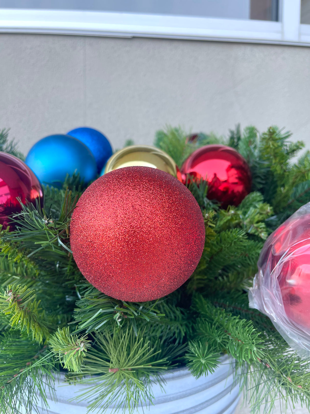 Glitter Red Ornament Stake