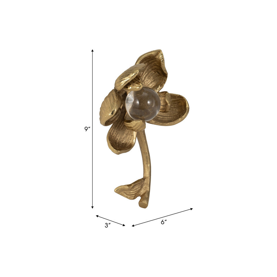 Champagne Darby Metal Flower