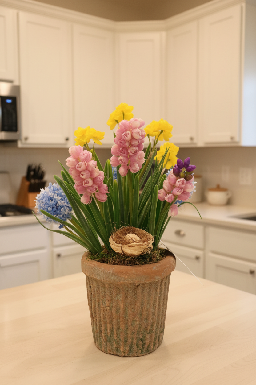 15" Spring In Bloom Centerpiece