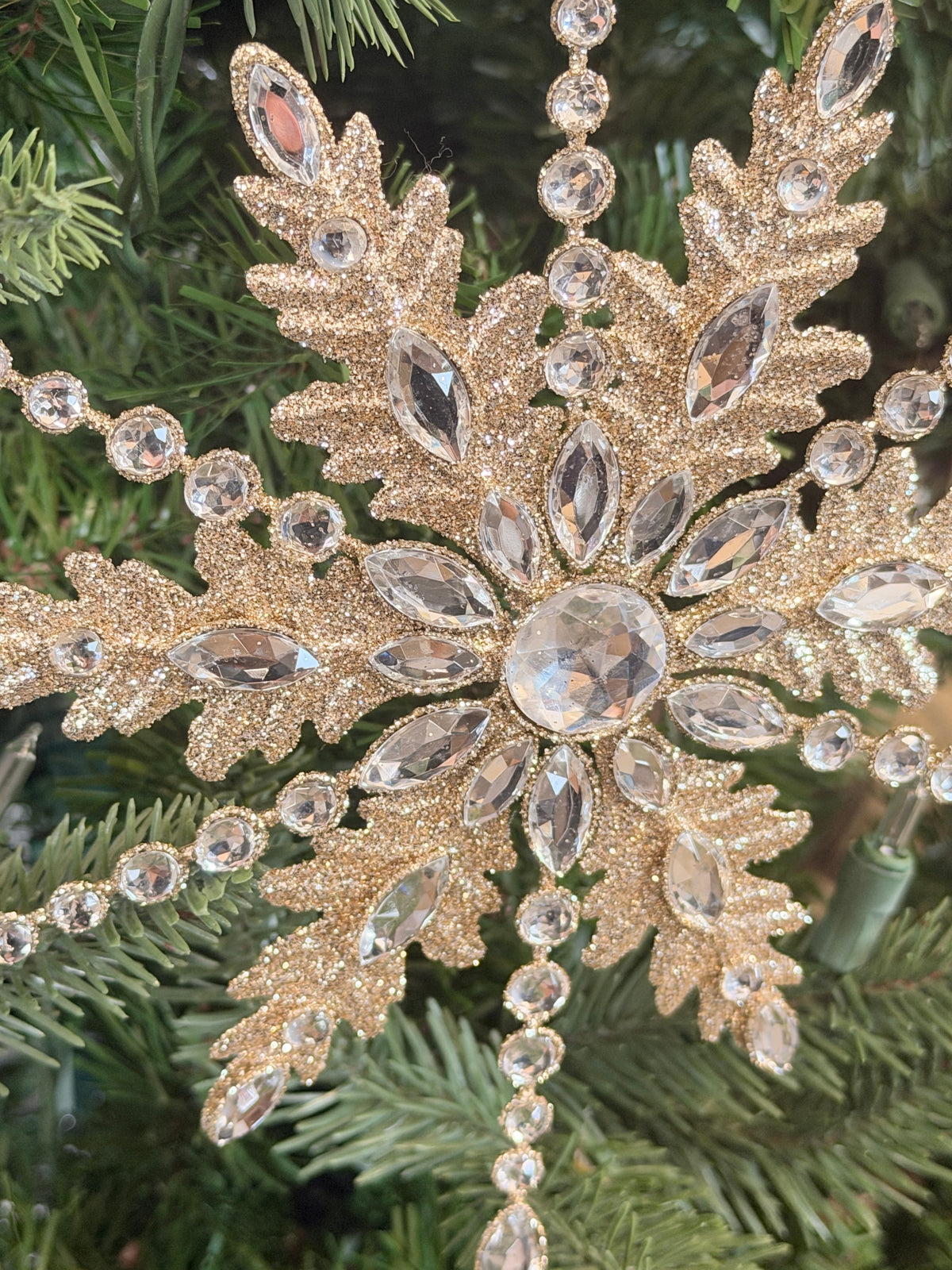 Jewels & Glitter Metal Snowflake Ornament - 2 Styles