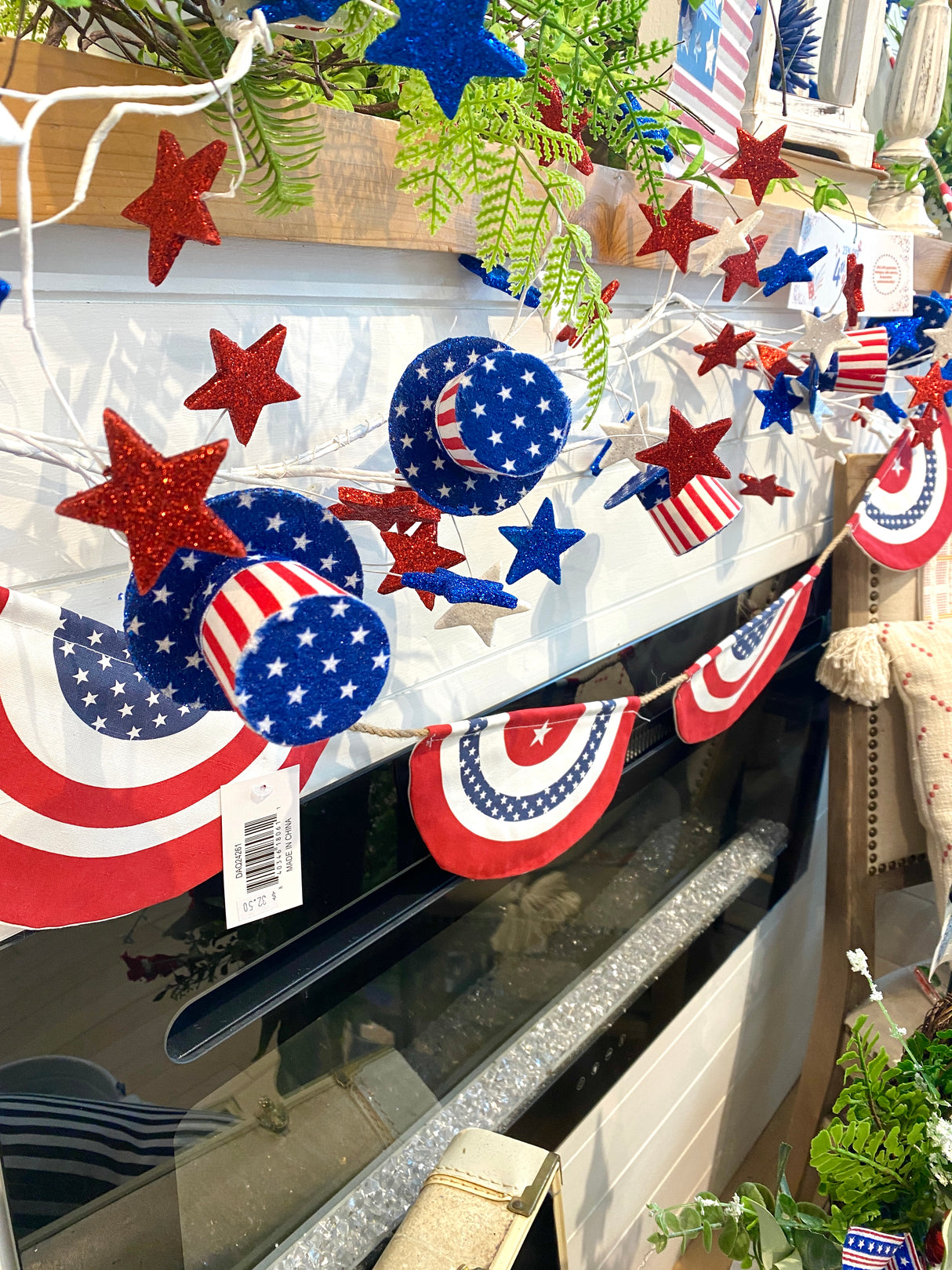 48" Americana Hat Garland