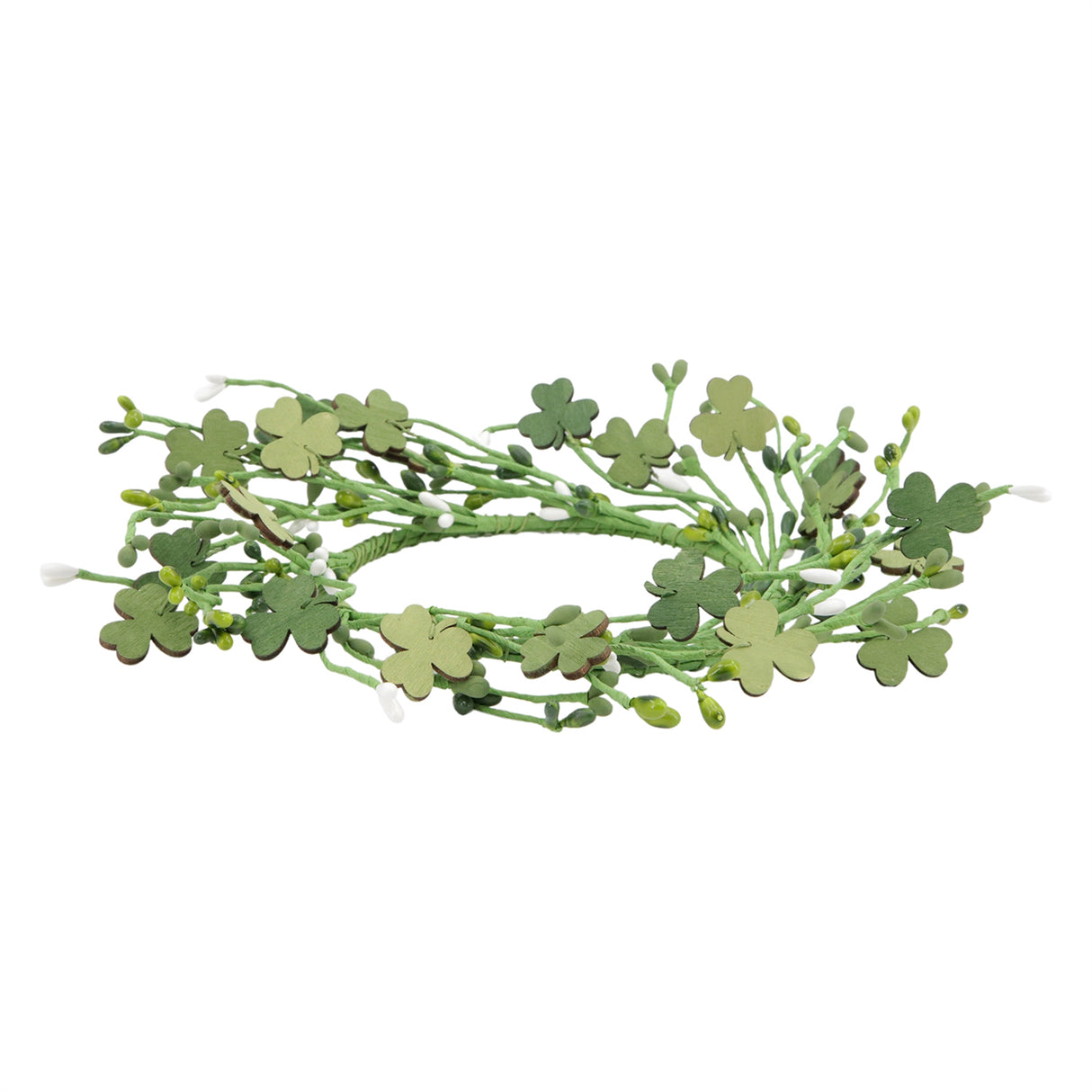 Wooden Shamrock Candle Ring