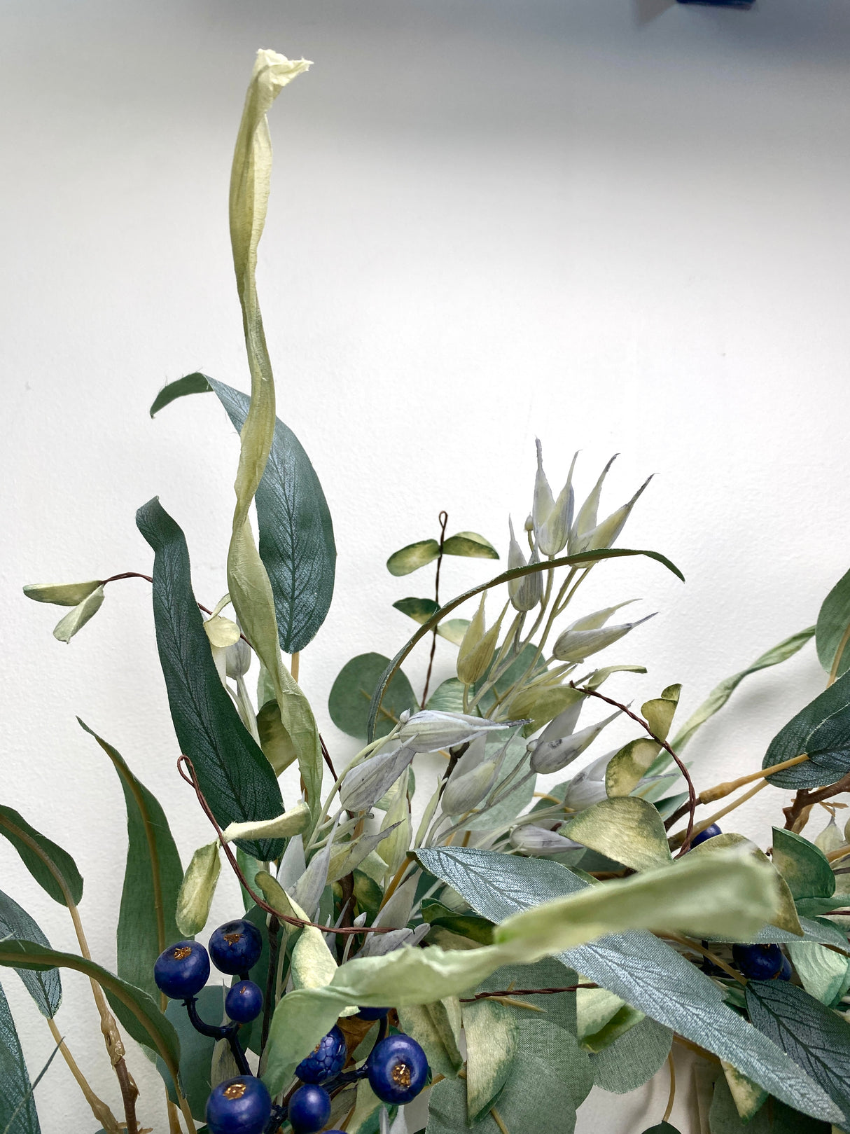 24" Eucalyptus Oats & Blueberry Wreath