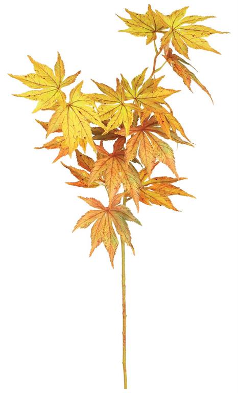 Yellow Orange Maple Leaf Spray
